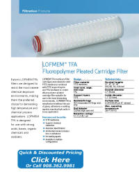 LOFMEM-TFA filter cartridge catalog pages